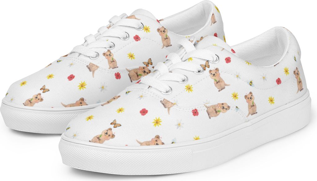 Mr. & Mrs. Panda Sportschuhe Quokka Happy Größe 42 1/2 - Weiß - Geschenk, Lustiger Spruch, Dinge Erledigen, Lustige Sprüche, Damenschuhe, Damen...