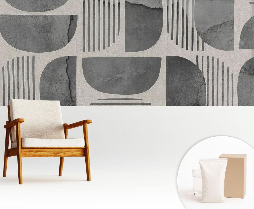 Fototapete - 250x104 cm - Tapete - Wandtapete - Wandbilder - Dekofolie - Tapete Folie - Wand - Dekoration - Wohnzimmer - Geometrische Formen