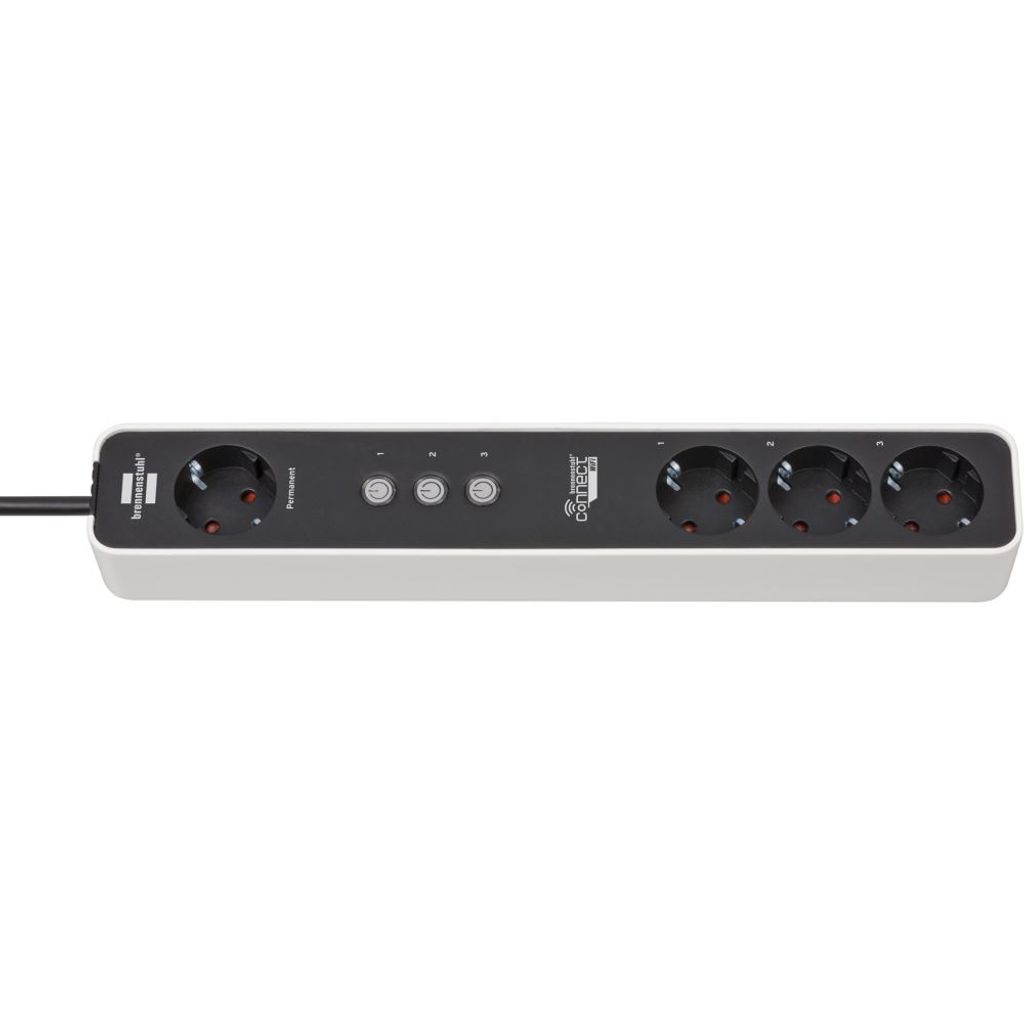 Brennenstuhl Connect Ecolor WiFi stekkerdoos WS EC0102/ intelligente 3- voudige verdeeldoos (2,4 GHz WiFi, compatibel met Alexa en Google Assistant, gratis app, 1,5m kabel) wit/zwart Brennenstuhl Connect Ecolor WiFi stekkerdoos WS EC0102/ intelligente 3- voudige verdeeldoos (2,4 GHz WiFi, compatibel met Alexa en Google Assistant, gratis app, 1,5m kabel) wit/zwart