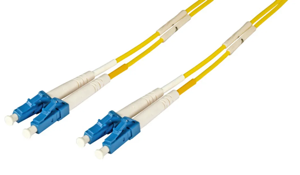 Fibre Monomode OS2 LC-LC EFB 50m Gaine LSZH Jaune 2.0mm Très Souple