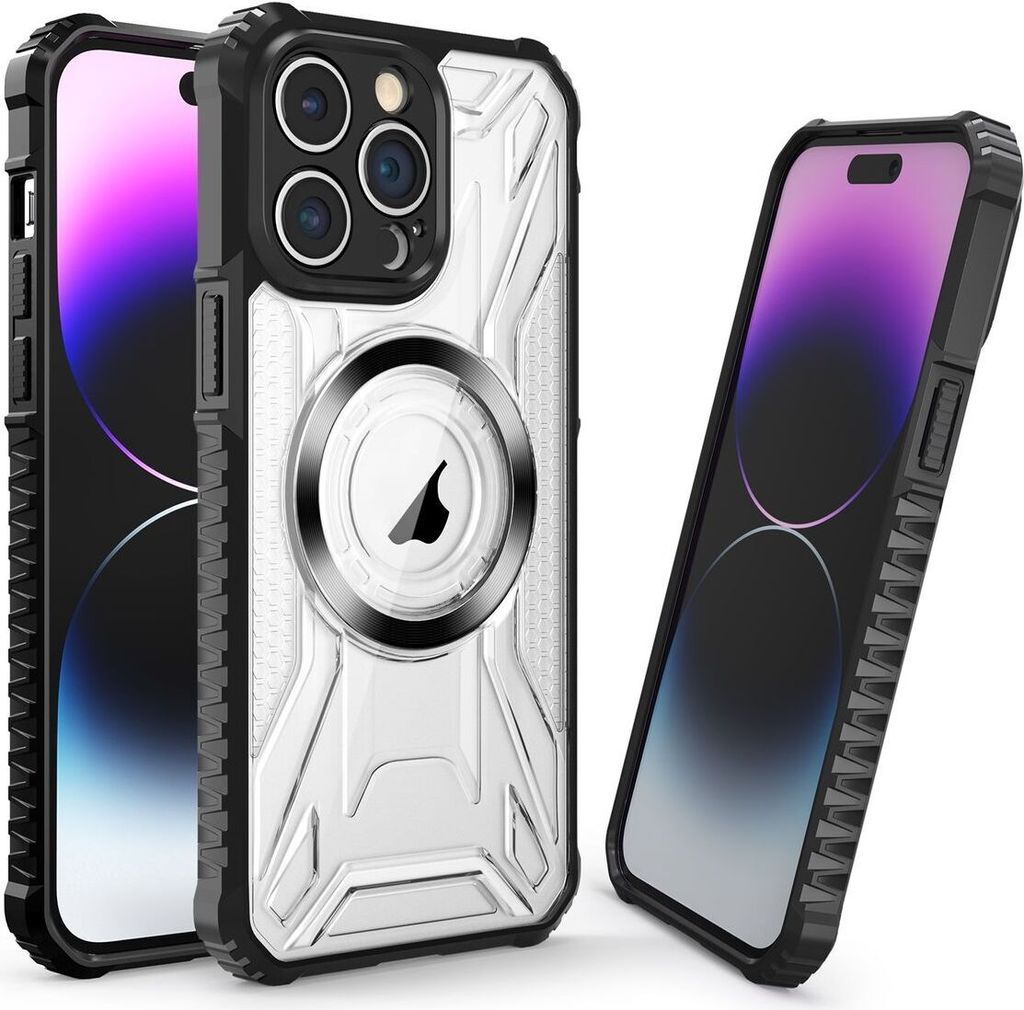 König Design Hülle kompatibel mit Apple iPhone 15 Pro Kunststoff Soft Handyhülle - Handy Case Schwarz