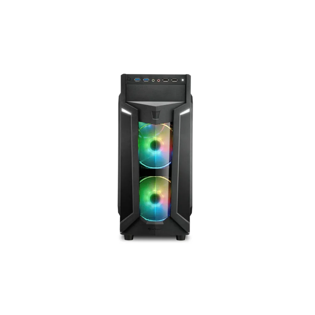 Sharkoon VG6-W RGB Midi Tower Nero: Case Gaming ATX con 3 Ventole RGB