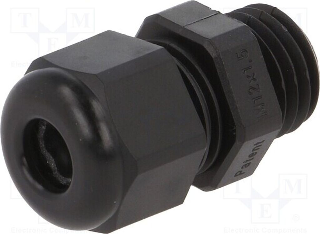 5x Kabelverschraubung M12 schwarz 1.209.1201.50 n IP68 Mat: 1,5