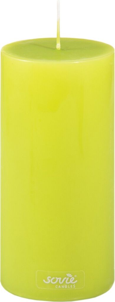 Sovie CANDLES Stumpenkerze in Kiwi Ø 70 mm x H 150 mm, Brenndauer ca. 82 Std. - 1 Stück