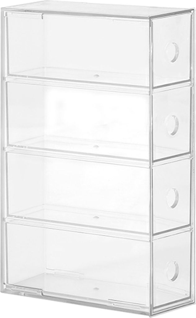 Sonnenbrillen-Aufbewahrungsbox, ausziehbare Schubladen, vierlagig, stapelbar, staubdicht, durchsichtig, Schreibtisch-Brillen-Display, Schrein-Organ...