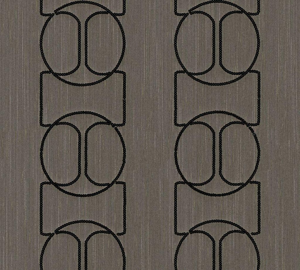 Architects Paper Luxustapete Wall Fashion Textiltapete grau braun schwarz 3,20 m x 0,53 m