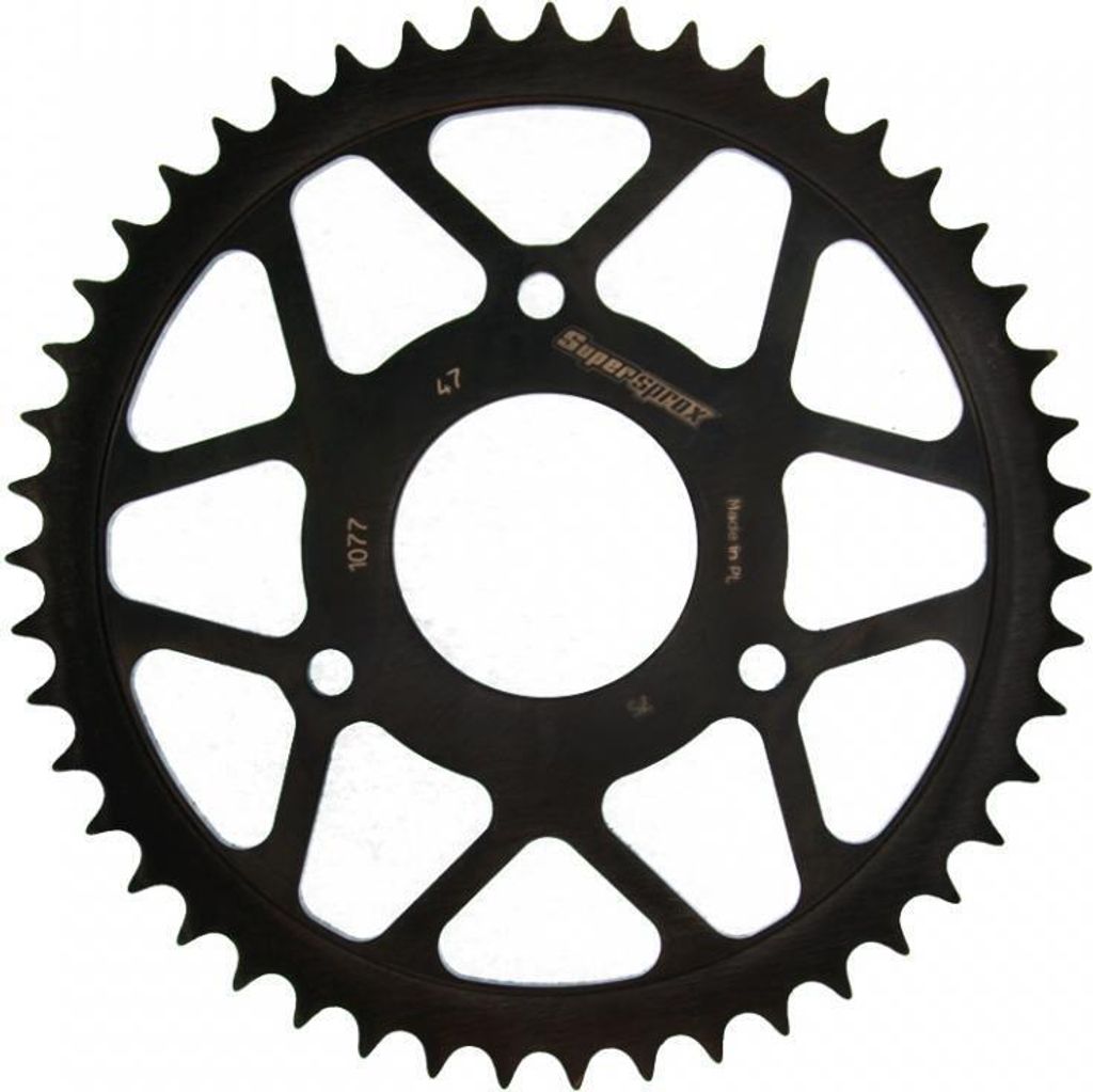 Stahl-Kettenrad Supersprox 420 - 47Z (schwarz) RFE-1077:47-BLK|ID 55,2 LK 90,0 3-Loch