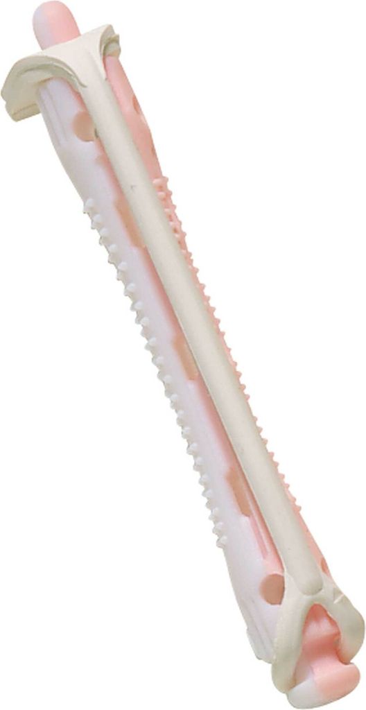 Comair Kaltwell-Wickler 2-farbig 12er 7mm kurz Rundgummi weiss/rosa Kaltwellwickler