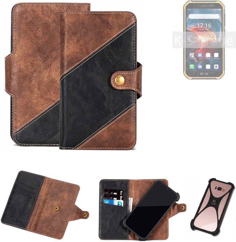K-S-Trade Handyhülle Schutzhülle Bookstyle Case kompatibel mit Ulefone Armor X7 Pro Klapphülle Cover Hülle Schutztasche 1x