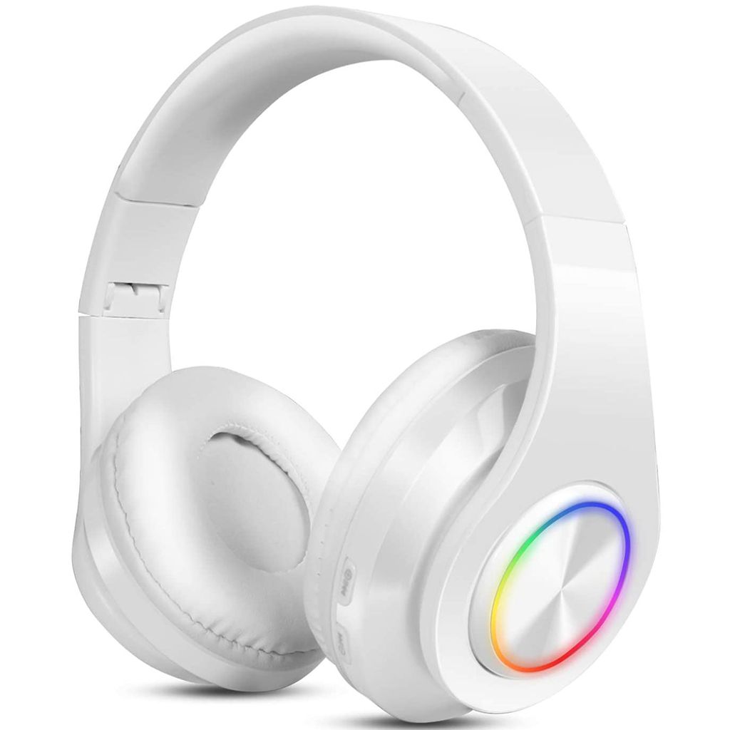 Drahtlose Bluetooth Kopfhörer Headset Faltbar LED Stereo FM OverEar 10m Ohrhörer 