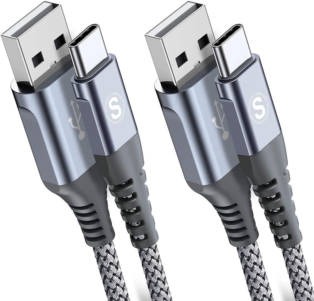 2 Stück 2m USB C Kabel 3.1A Nylon Schnellladung für iPhone 17 16 15 Pro Max, Samsung S22 S21 S20 Note 20 A71 A51, Pixel – Schnellladekabel