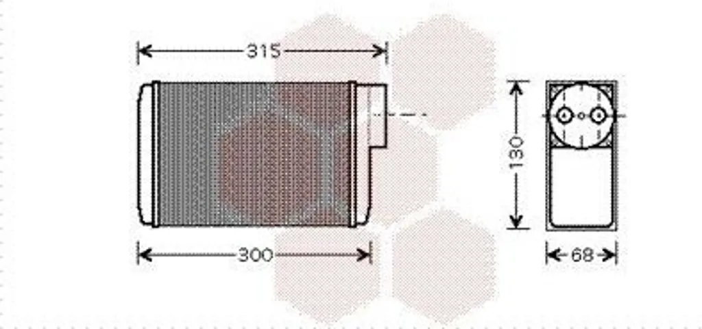 Échangeur Thermique Haute Résistance VAN WEZEL 76006017 pour VW et SKODA