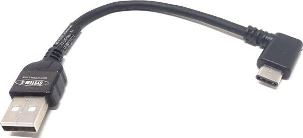 System-S USB 3.1 Typ C 90° Gewinkelt zu USB 2.0 A Kabel 10 Produktbild 