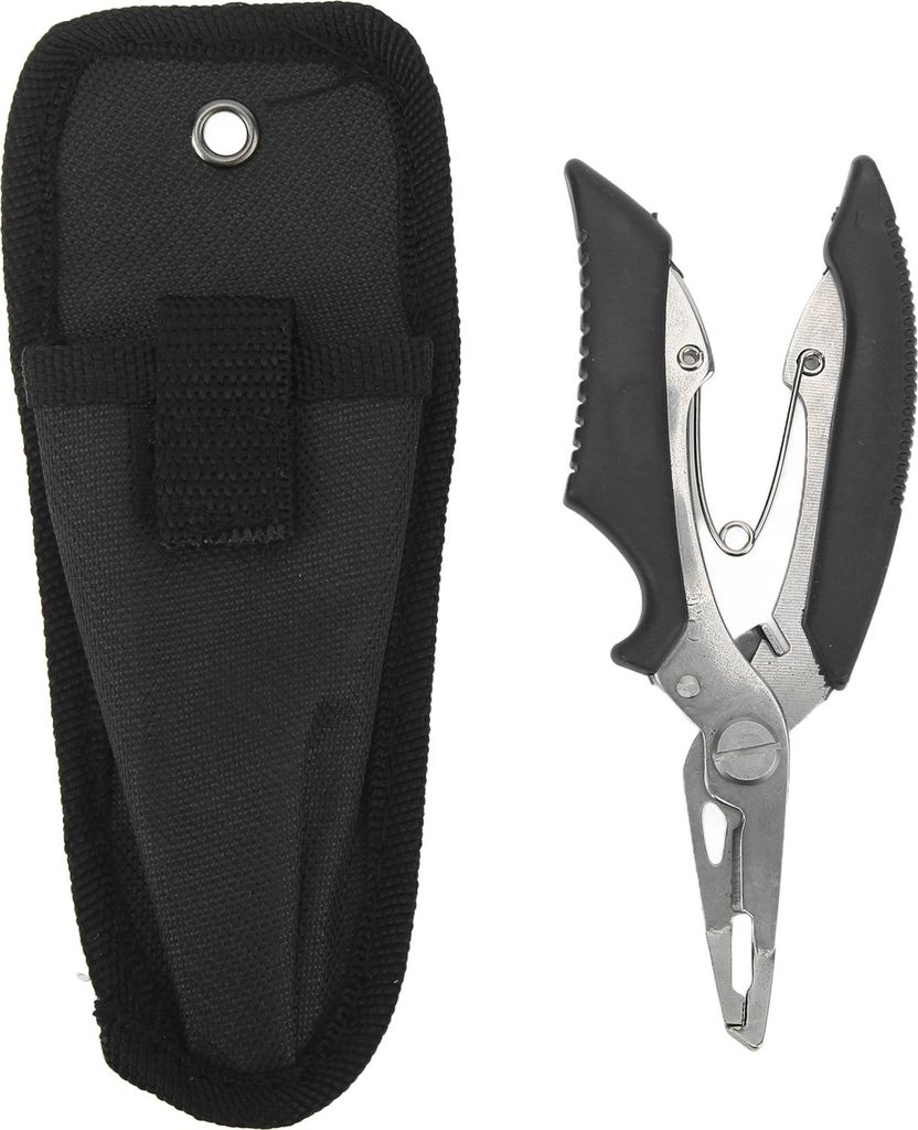 Edelstahlfischzange gebogene Mundköderdrahtschneider Multifunktion für Schwarz im Freien