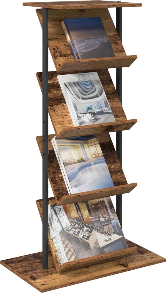 Langlebige Magazinregal mit Regal Altholz 68 x 40 x 123.5cm Holzwerkstoff - Möbel421392 - CD- & DVD-Regale