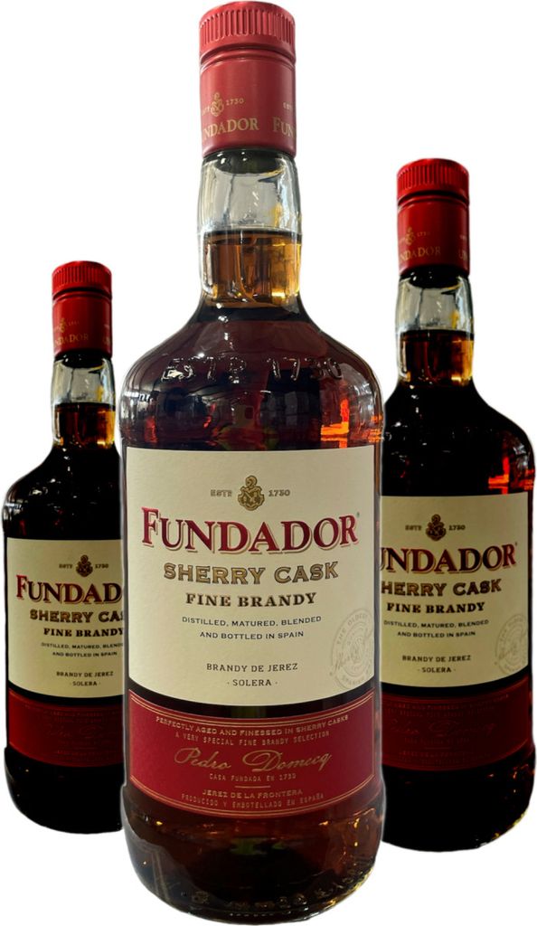 3 x Fundador - Domecq Sherry Cask Brandy de Jerez Produktbild 