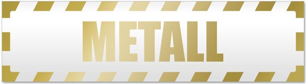 Kiwistar Metall gestreift Magnetschild Schild magnetisch - 60cm Gold - Magnetfolie für Auto PKW Kfz