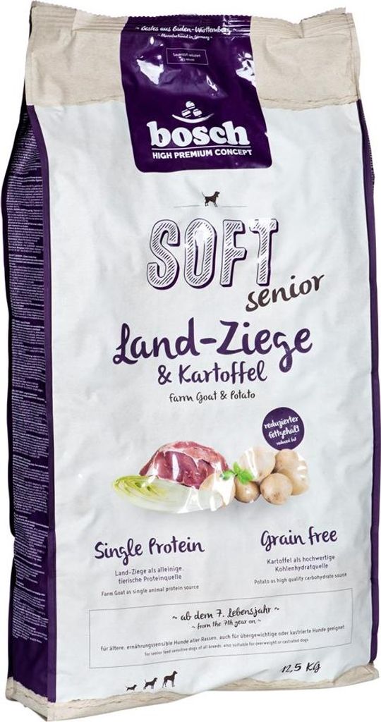 BOSCH Soft Senior Goat & Potato - Trockenfutter für Hunde - 12 5 kg