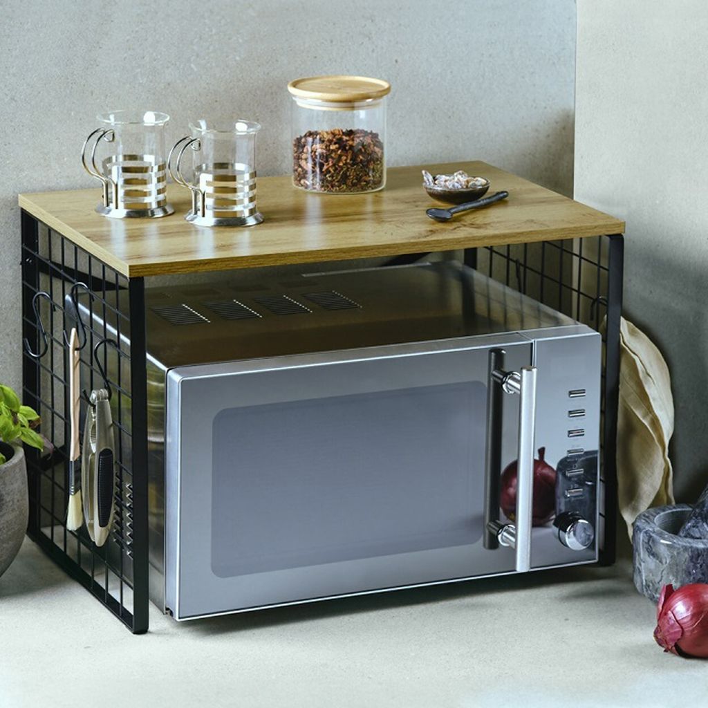 Étagère pour micro-ondesReproduction chêne - 52 x 32,5 x Image du produit 