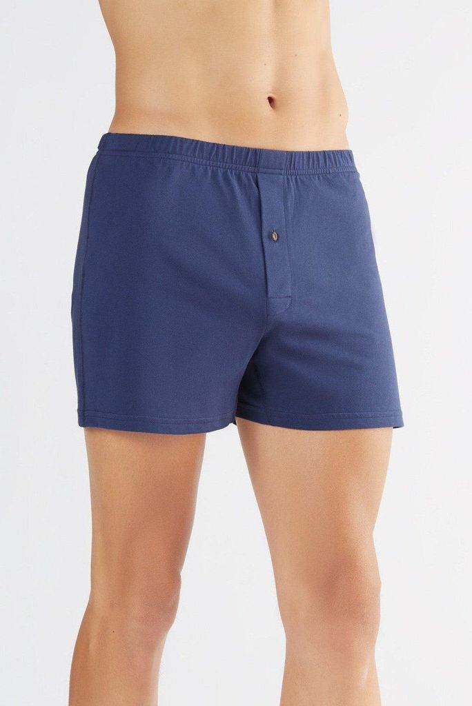 Bio-Baumwoll-Boxershorts mit Holzknopf