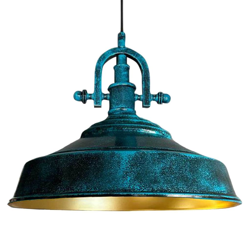 Pendelleuchte I Asletl-Marine l Ø41 cm E27 Metall Farbe de Ozeans Vintage Lampe