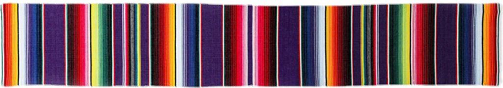 Picknick-Stoff auf Augenhaut klarer Druck Quaste Design Dekorative Anti-Fading Mexican Stripe Festival Party Tisch Runner Restaurant Supply-Lila