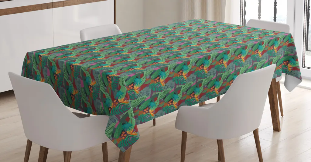 Abakuhaus Tovaglia Giungla Tropicale 140x240 - Antimacchia per Casa