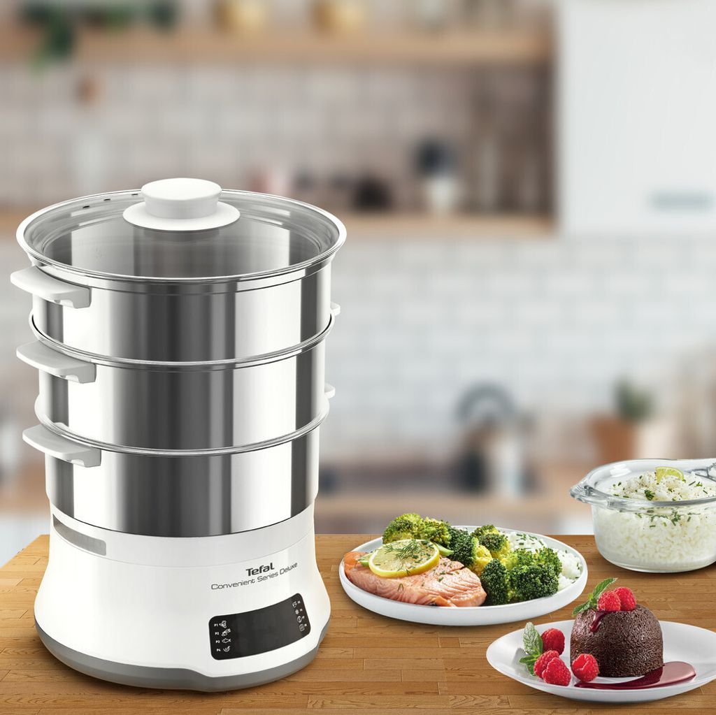 Tefal VC502D Dampfgarer Deluxe, 8 Programme, Edelstahl Produktbild 10