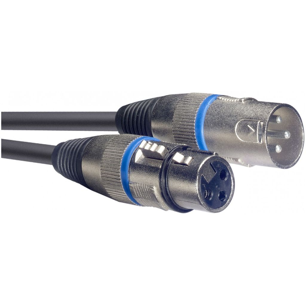 1 Meter Stagg SMC1 BL Mikrofonkabel, XLR/XLR (m/f) Ring Blau
