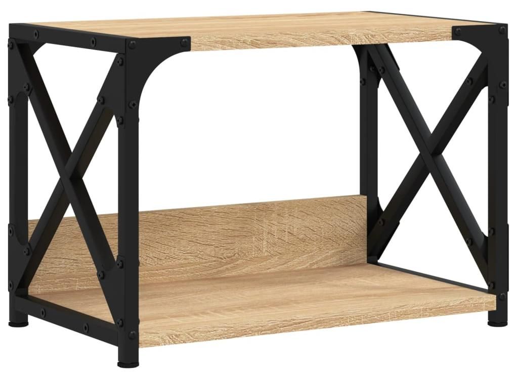 vidaXL Druckerständer 2 Ablagen Sonoma-Eiche 44x26x31,5 cm