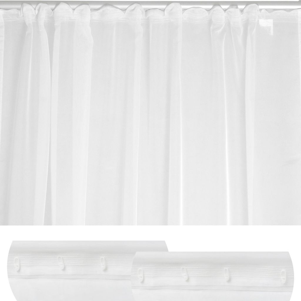 Vorhang Kräuselband weiß Emotion 500x175 cm Voile Produktbild 