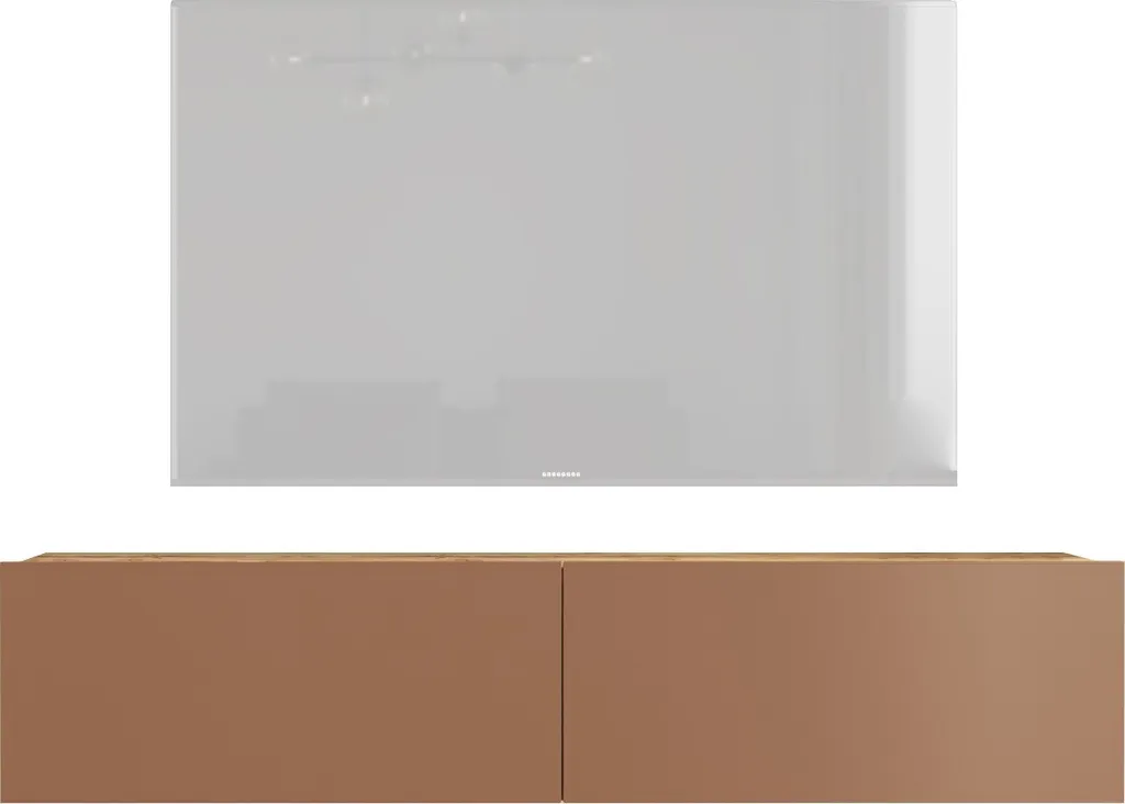 Meuble TV Mural FUTURE 140 cm Cuivre - Idéal pour Salon Scandinave