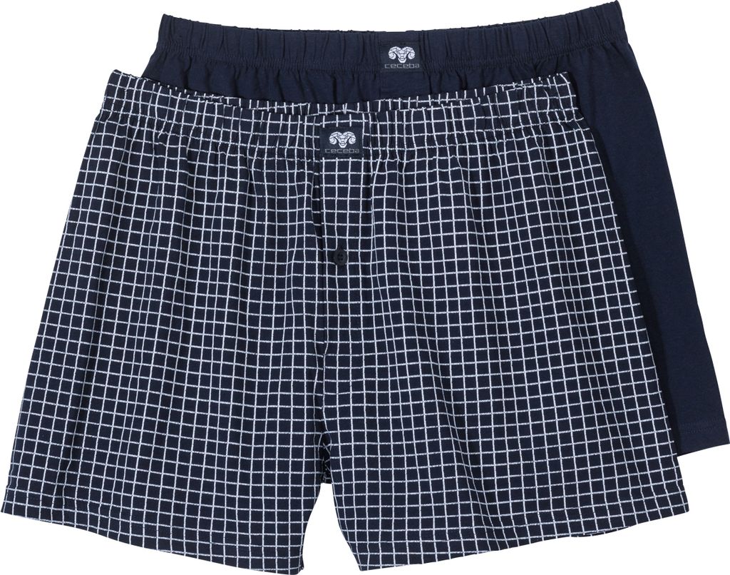 Ceceba 2er-Pack Boxershorts XXL navy/Gitterkaro