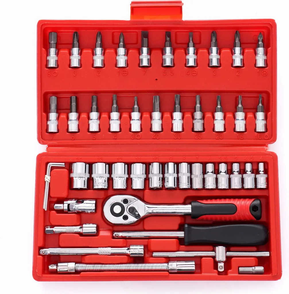 Coffret de douilles 46 pièces Kraft&Dele : kit outils complet de serrage