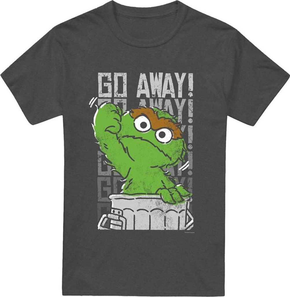 Sesame Street - "Go Away" T-Shirt für Herren/Damen Uni TV21198 (L) (Holzkohle)