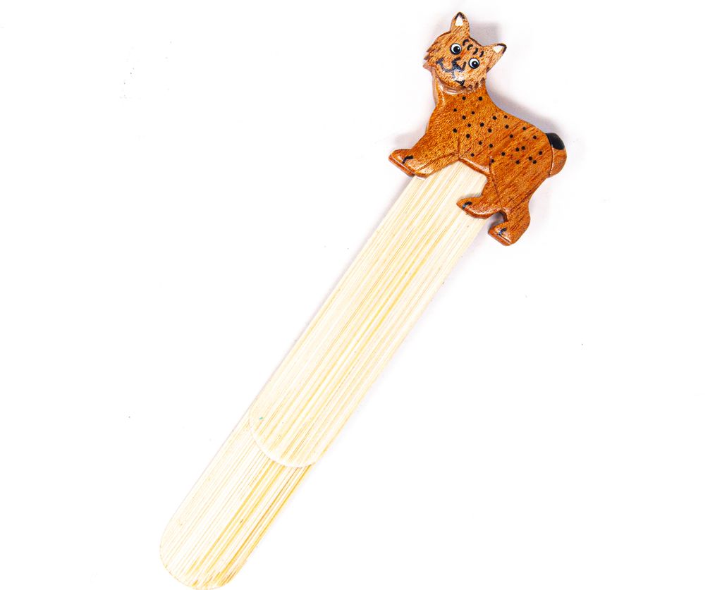 Holz-Lesezeichen - Luchs stehend - 12,5 cm