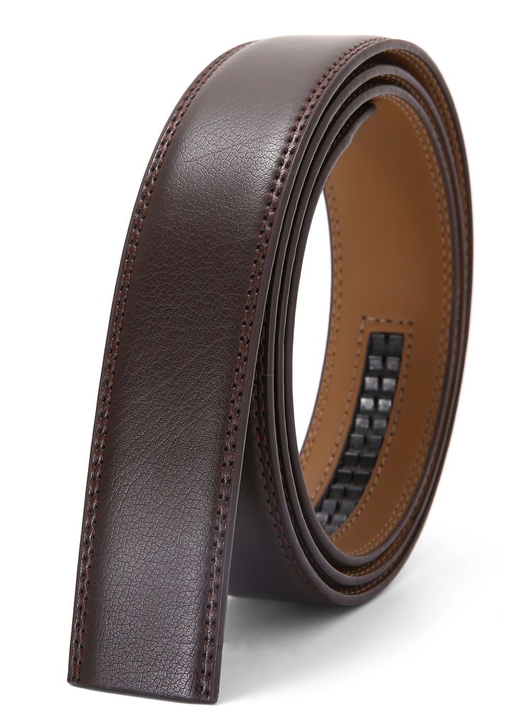 SAMTOBELY Herren Gürtel Ratsche Automatik Gürtel für Männer 35mm Breit Ledergürtel, 1 3/8" Ohne Schnalle