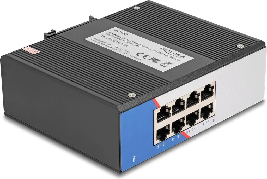 Switch Rail DIN industriel 1 Gbps Delock 80163 métallique - 2