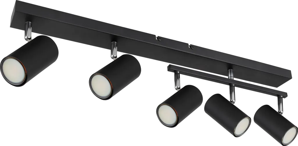 Globo Lighting Spray plafonnier métal noir mat avec 5 spots GU10 design