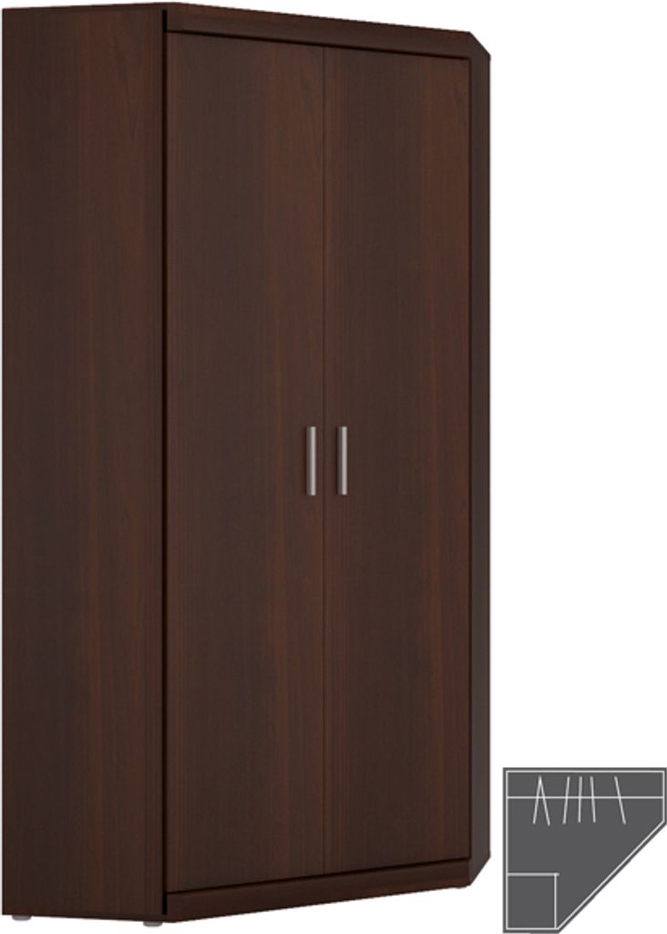 Eckkleiderschrank Eckschrank nussbaum imperial