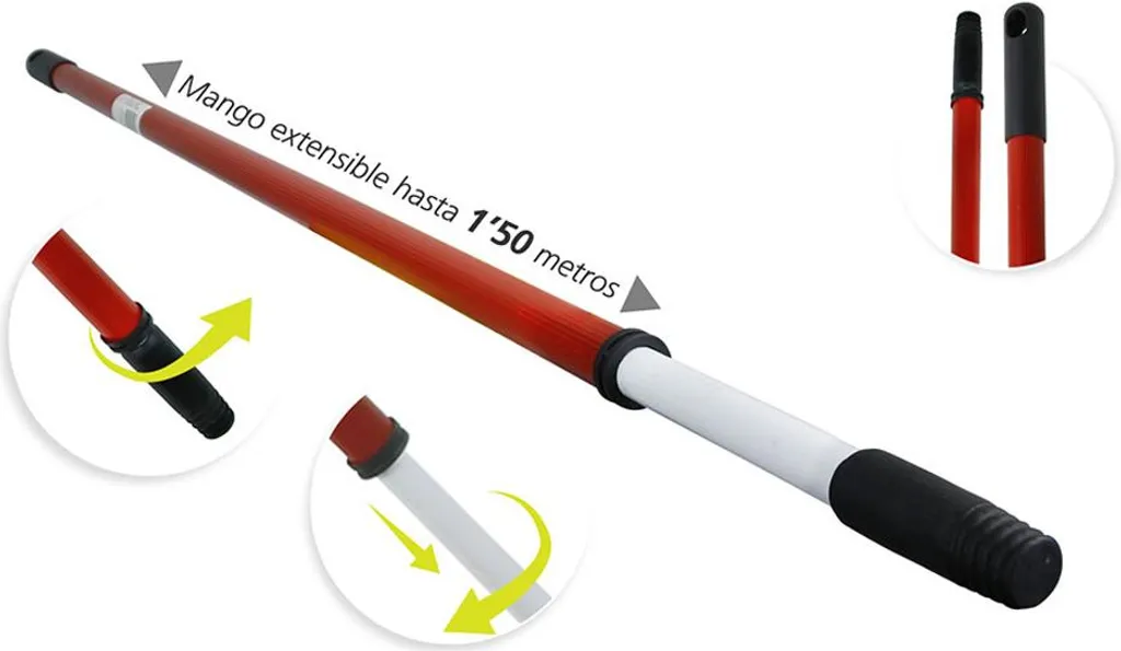 Manche de Balai Télescopique en Métal Hidalgo - Accessoire Universel