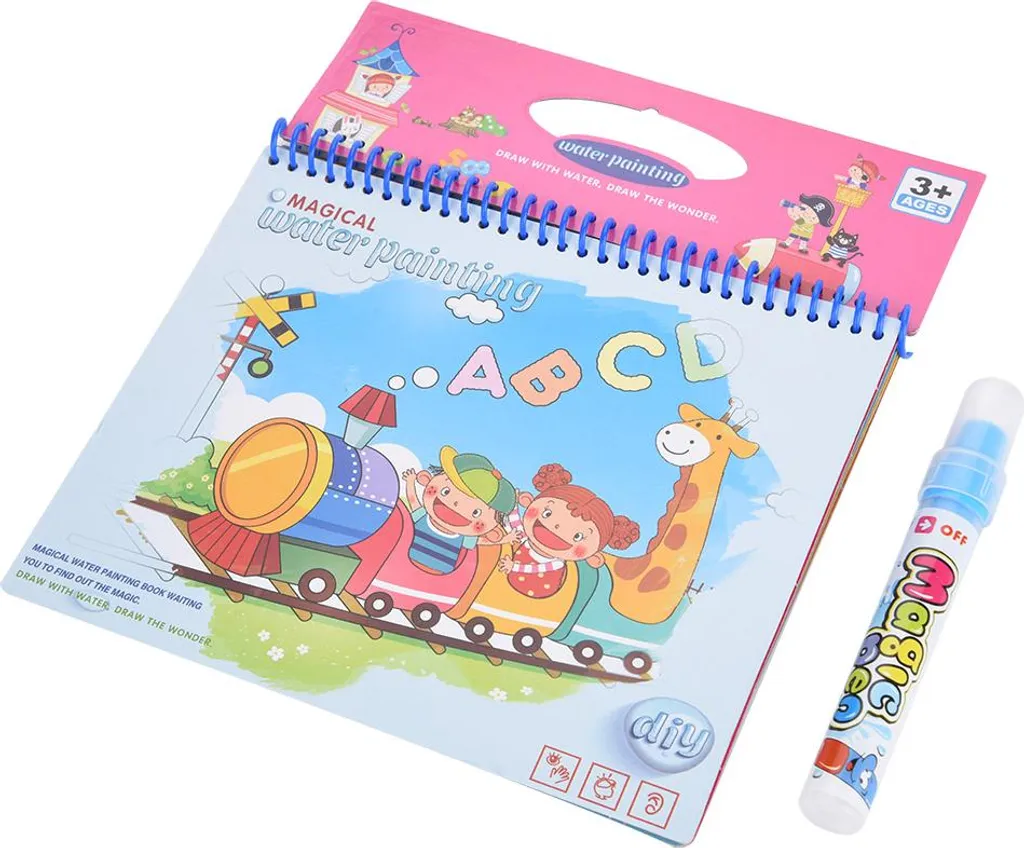 Libro magico portatile da colorare ad acqua con matita per bambini che disegnano quadri (da viaggio)