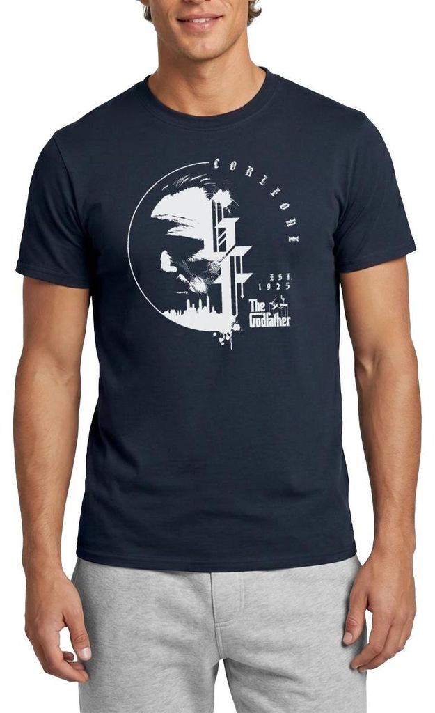 Spreadshirt Der Pate The Godfather Don Corleone Logo Mafia Film est. 1925 Männer T-Shirt, XXL, Navy