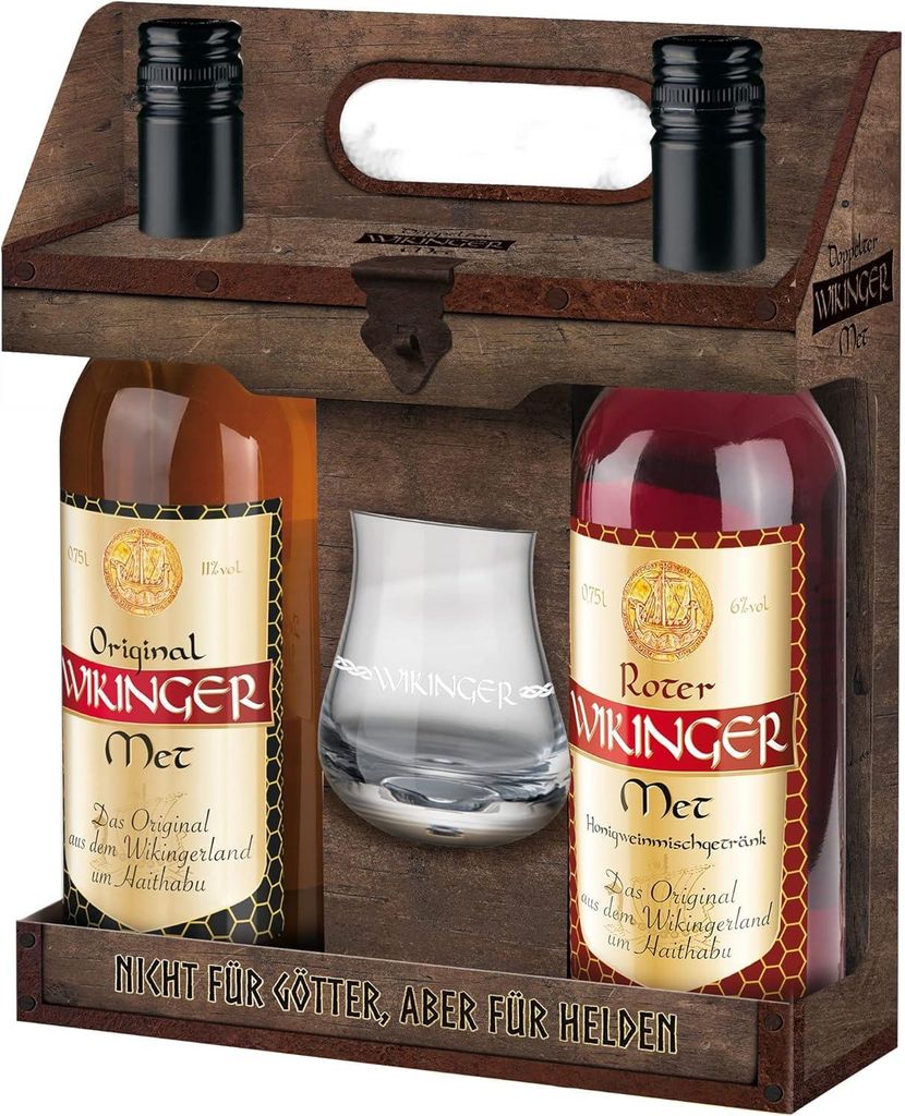 Wikinger Met Lagerfeuer-Set 2 x 0,75 L, Honigmet, ideal pur Produktbild 