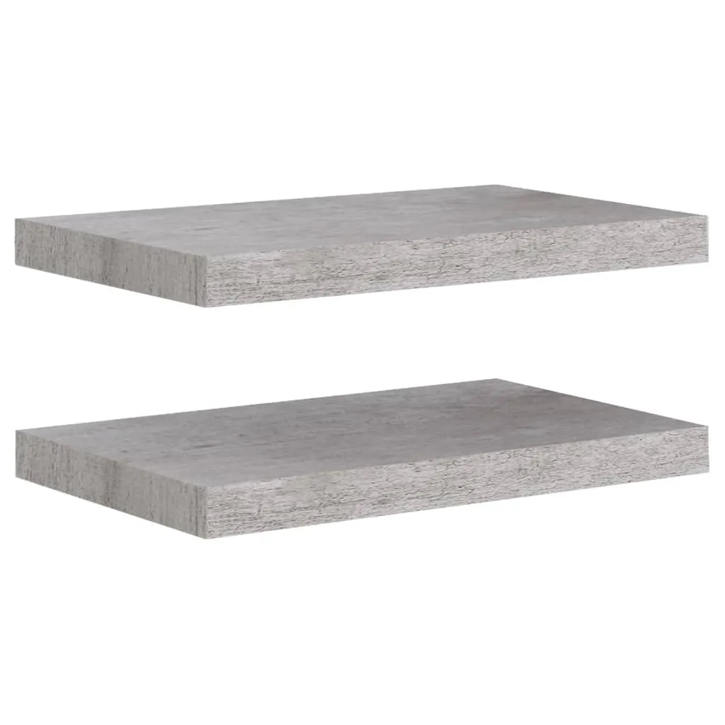 Set 2 Mensole a Scomparsa 50cm vidaXL - Effetto Cemento Grigio Scuro