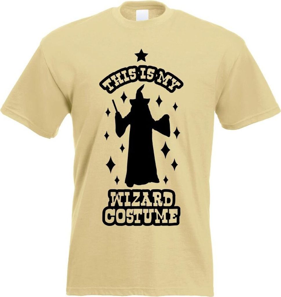 Kiwistar - T-Shirt - Khaki - This is My Wizard Costume Motiv Bedruckt Funshirt Design Print - mit Motiv Bedruckt - Funshirt Design - Sport - Freize...