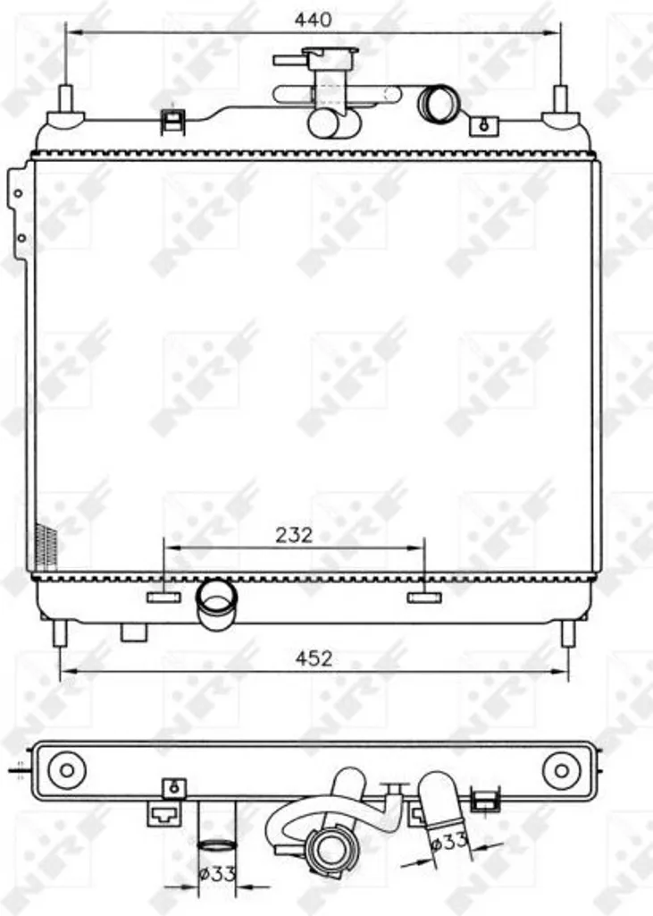 Radiateur de remplacement pour Hyundai Getz TB - Refroidissement NRF 53360
