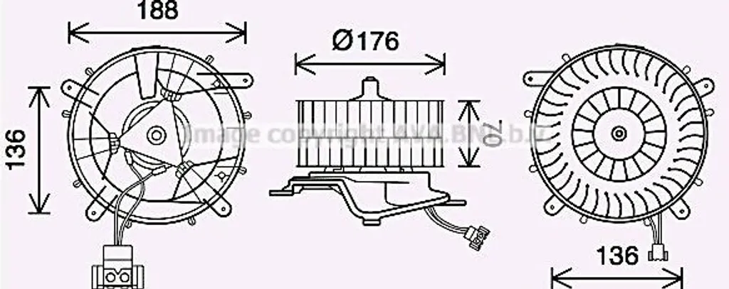Moteur de Ventilateur PRASCO MS8689 pour Mercedes Classe S W220 C215