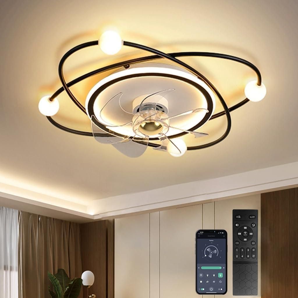 RRBEST Moderner Deckenventilator mit Beleuchtung,55cm Produktbild 
