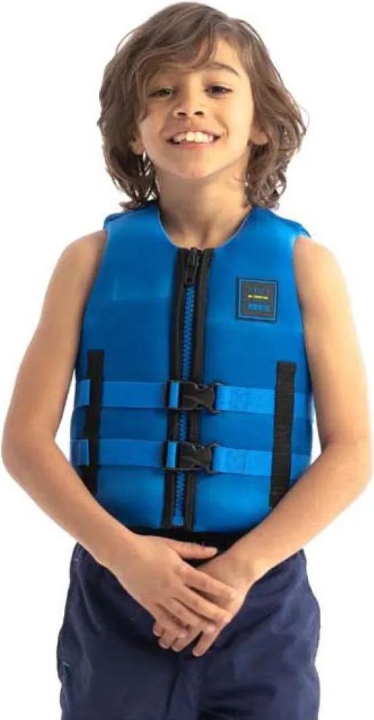 Jobe Nopren Vest Youth, Blau, Neopren, Polyvinylchlorid (PVC), 128 cm, Ein-Weg-Reißverschluss, YKK, YKK